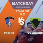 Zaterdag aanstaande  pkc’83 – vv winsum