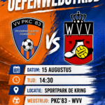 Zaterdag aanstaande oefenwedstrijd PKC’83 – WVV