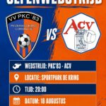 PKC’83 oefent dinsdag tegen 3e divisionist ACV