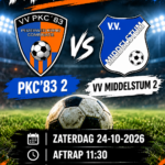 Zaterdag aanstaande pkc83 2 – middelstum 2